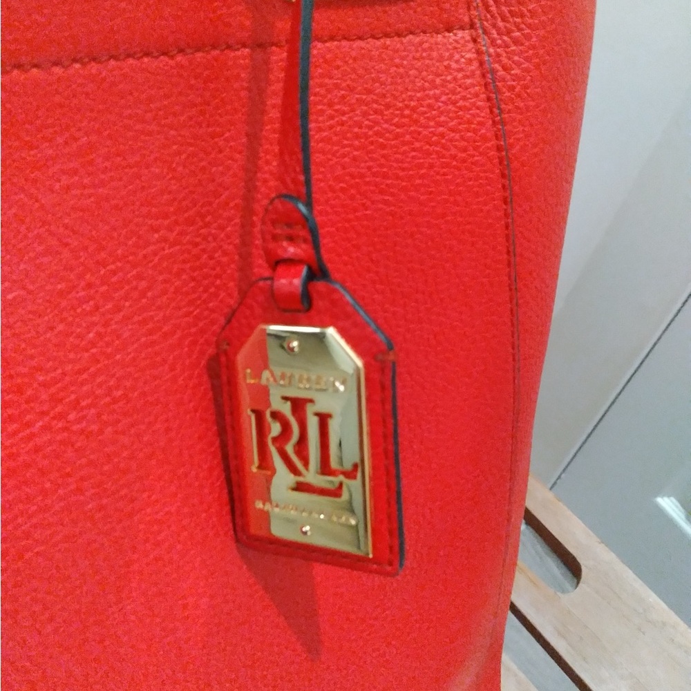 Lauren Ralph Lauren Red Tote Bag